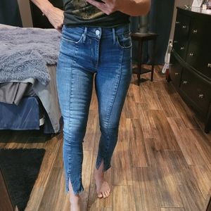 Express Jeans Stretchy Ankle Cropped Legging Mid Rise